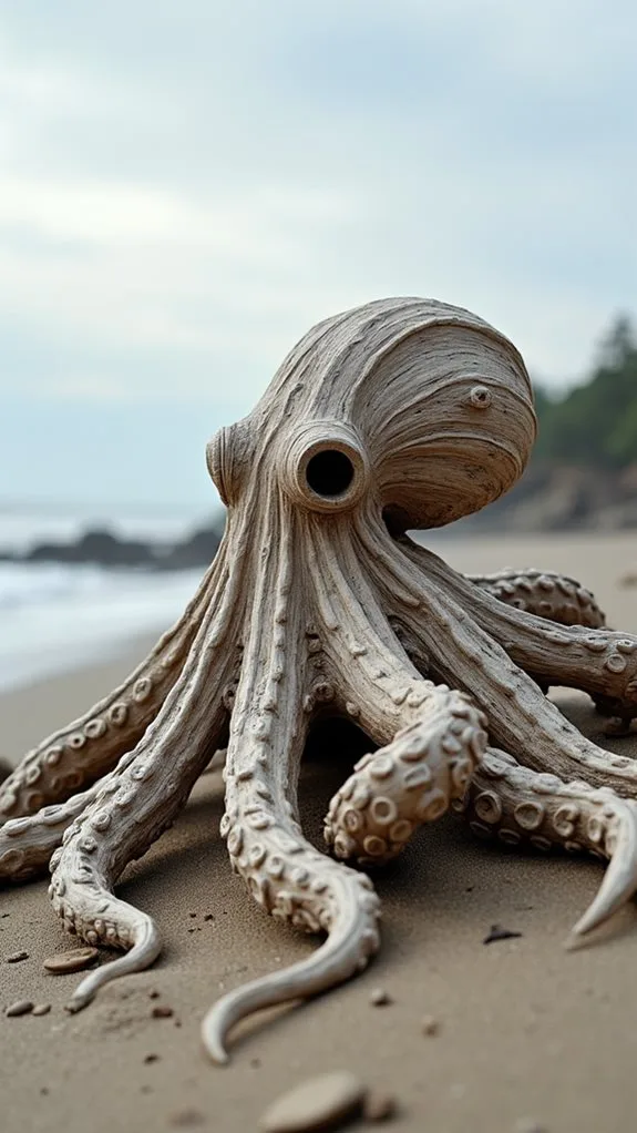 octopus extending its limbs