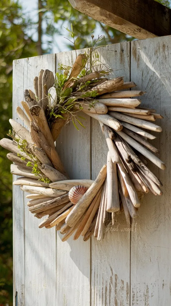 coastal charm driftwood wreath