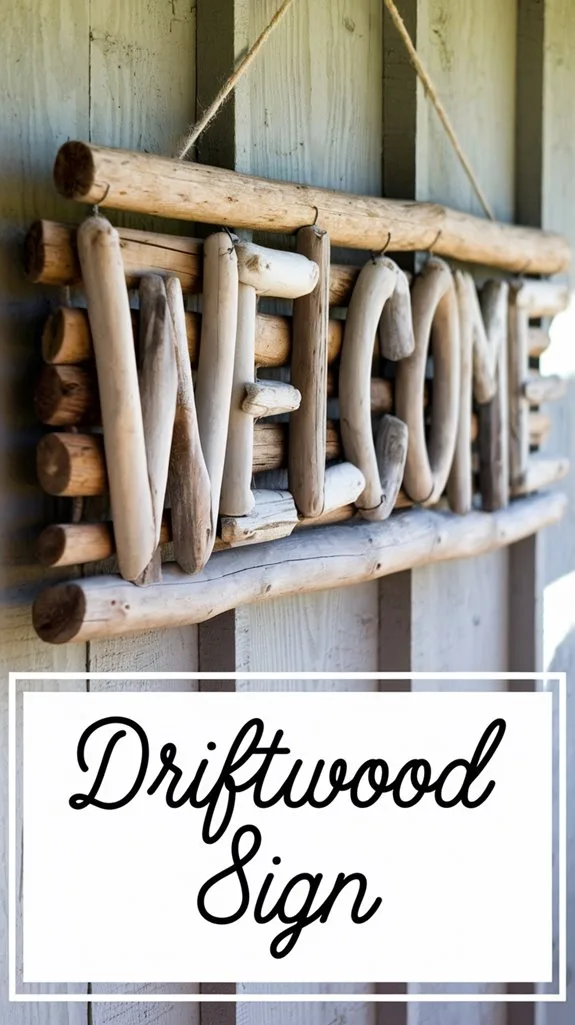 coastal driftwood sign project