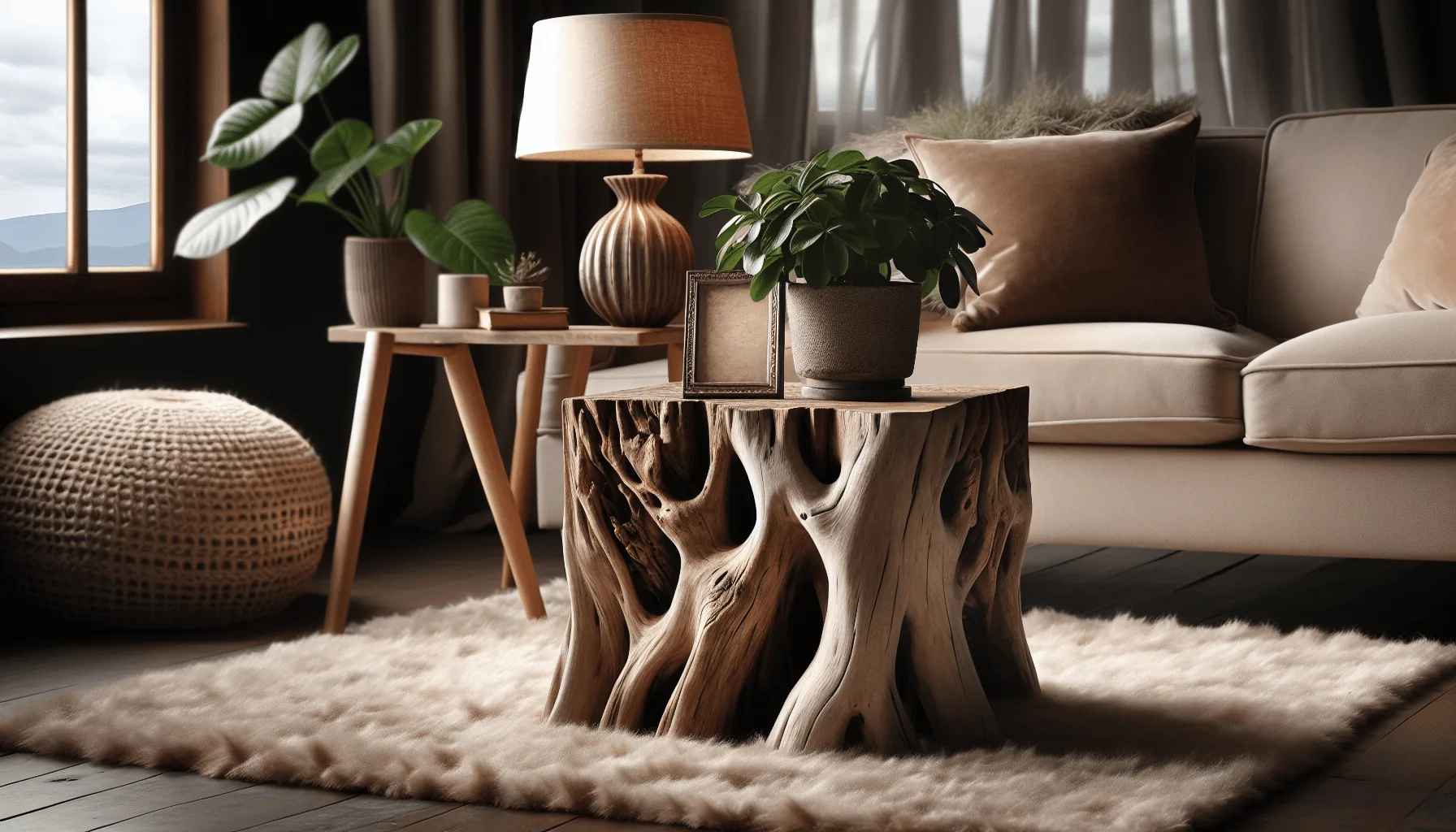 Driftwood End Table Diy