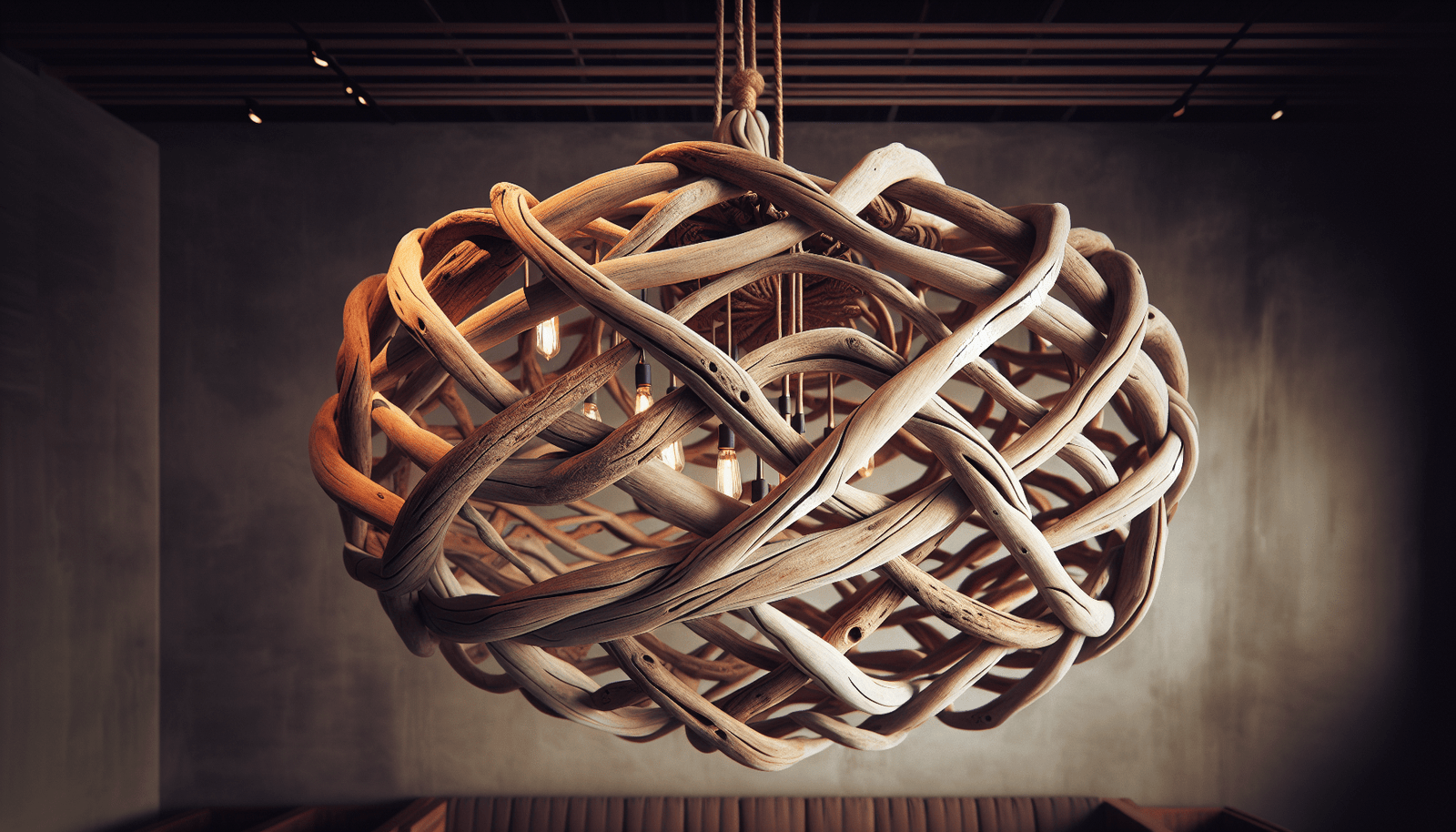 Driftwood Entwined Ovals Chandelier Driftwood Entwined Ovals Chandelier