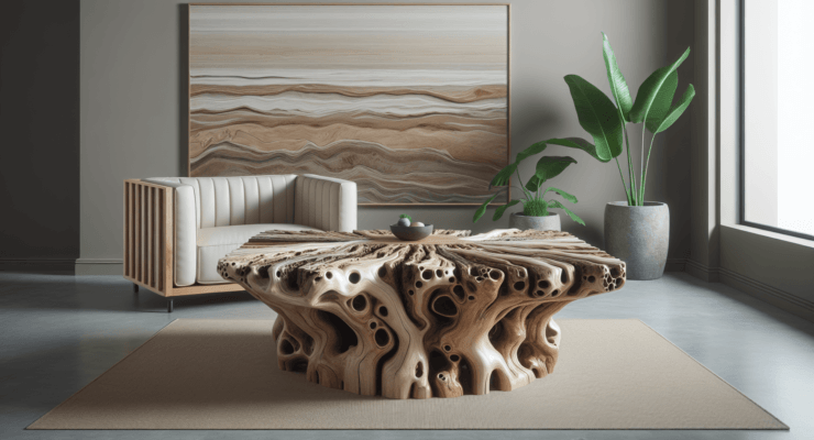 driftwood epoxy coffee table