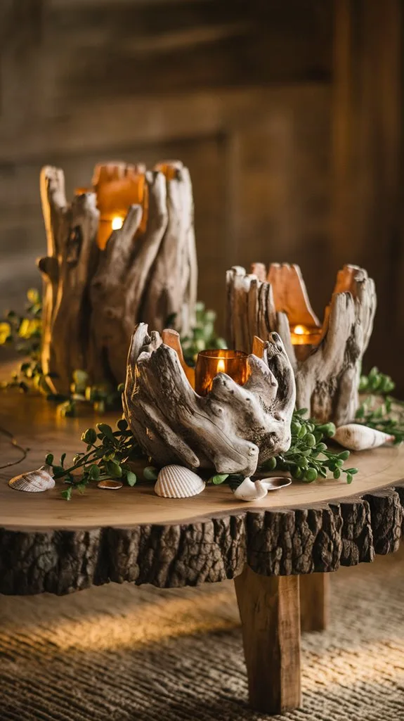 driftwood candle holder diy