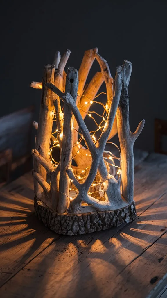 driftwood lantern coastal elegance