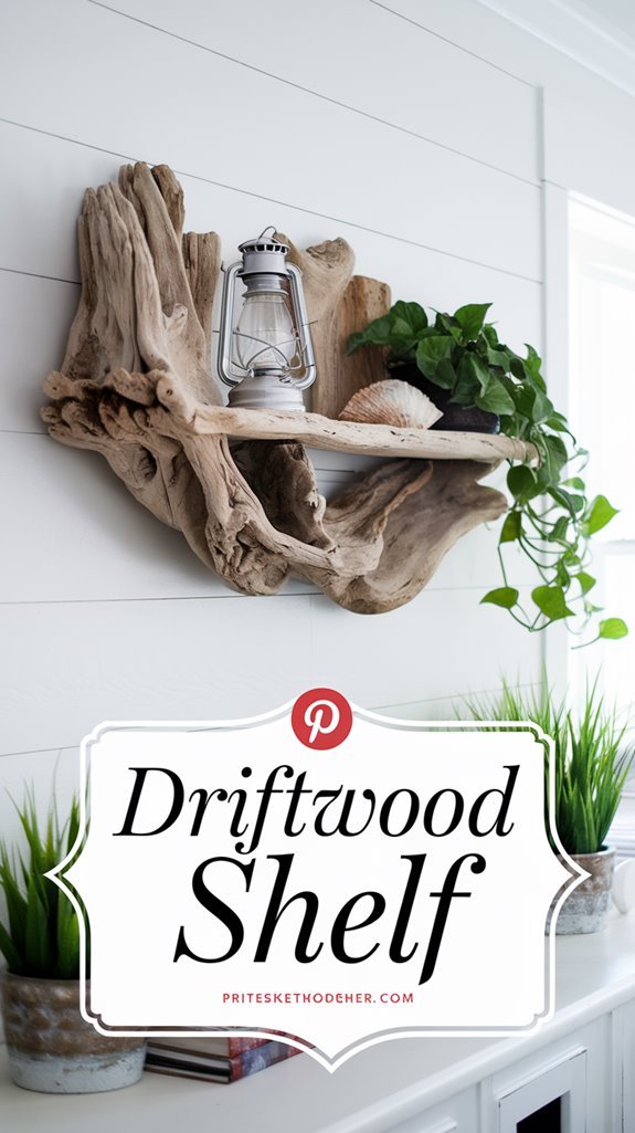 driftwood shelf diy project