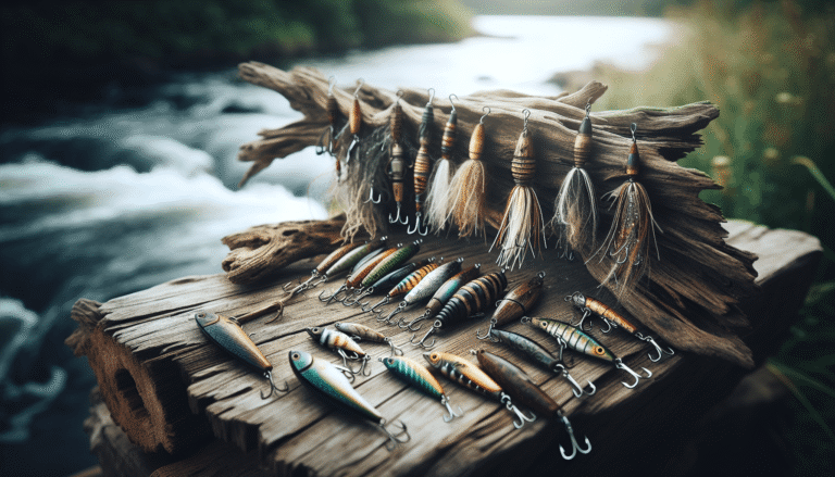 driftwood fishing lure display