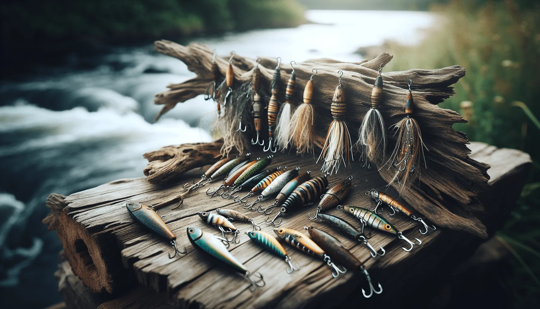 Driftwood Fishing Lure Display Driftwood Fishing Lure Display