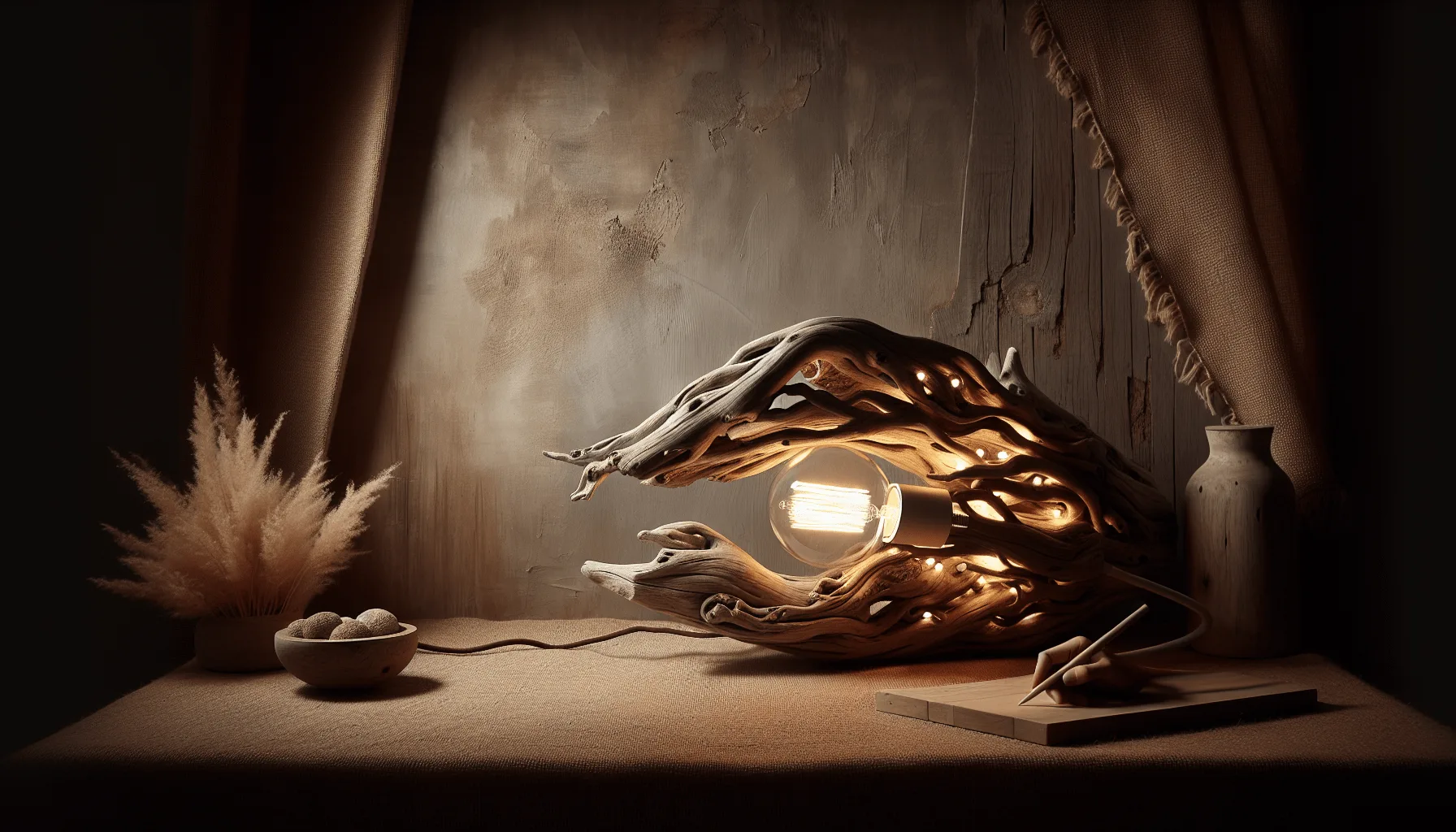 Driftwood Led Lamp