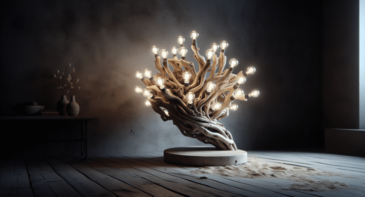 driftwood light fixture diy