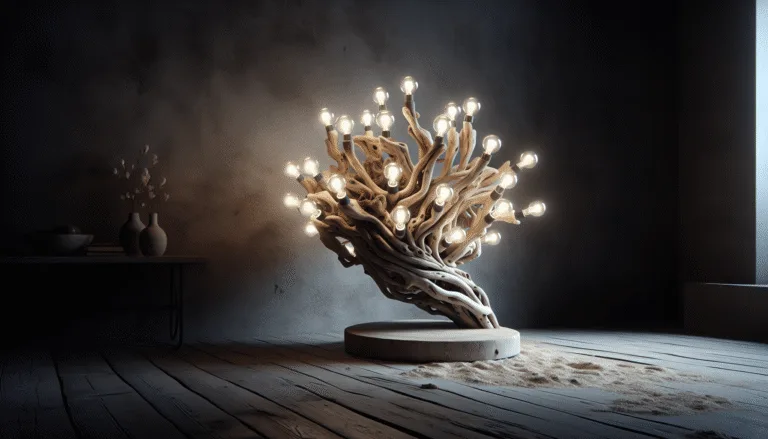 driftwood light fixture diy