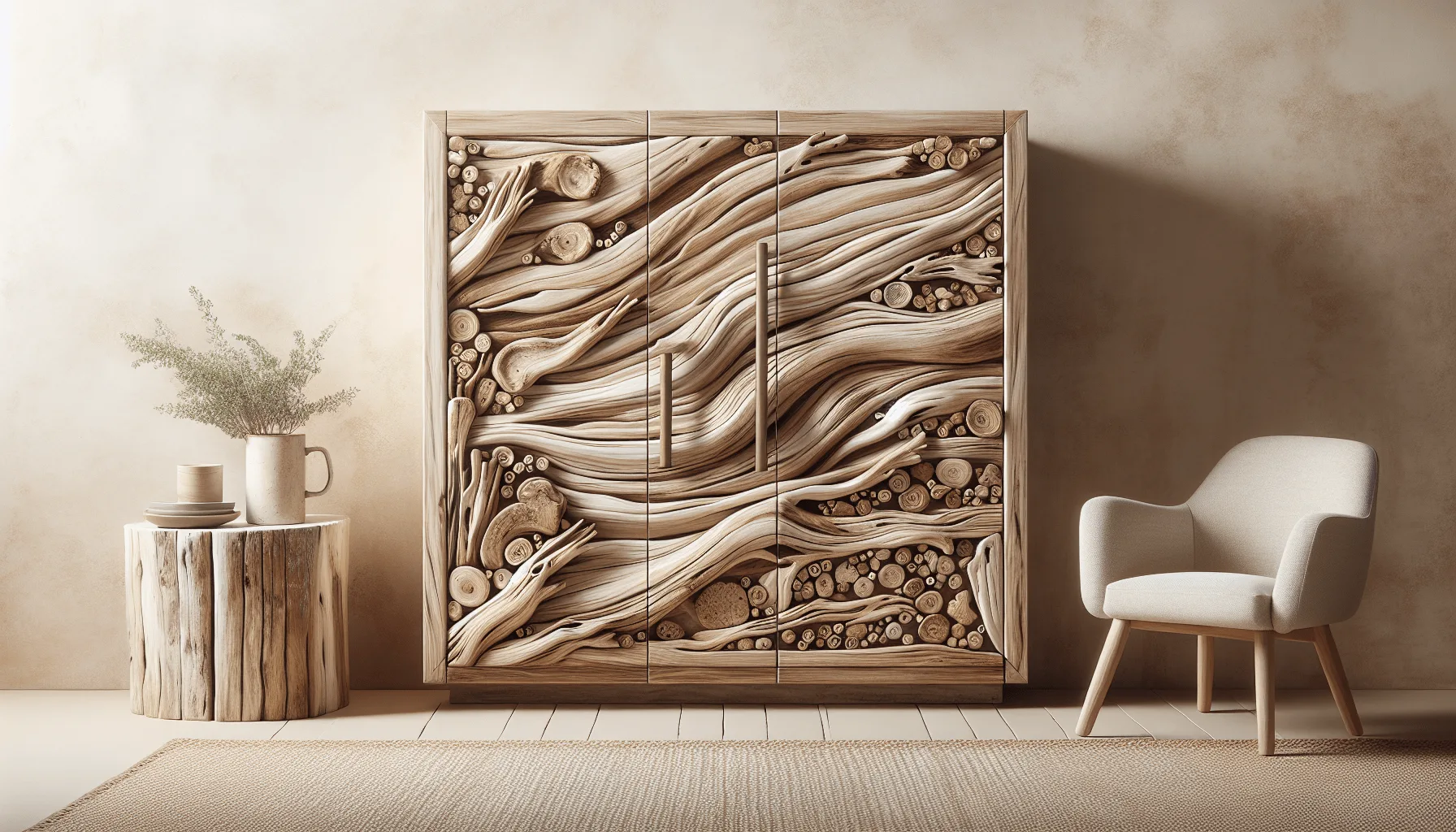 Driftwood Look Kitchen Cabinets