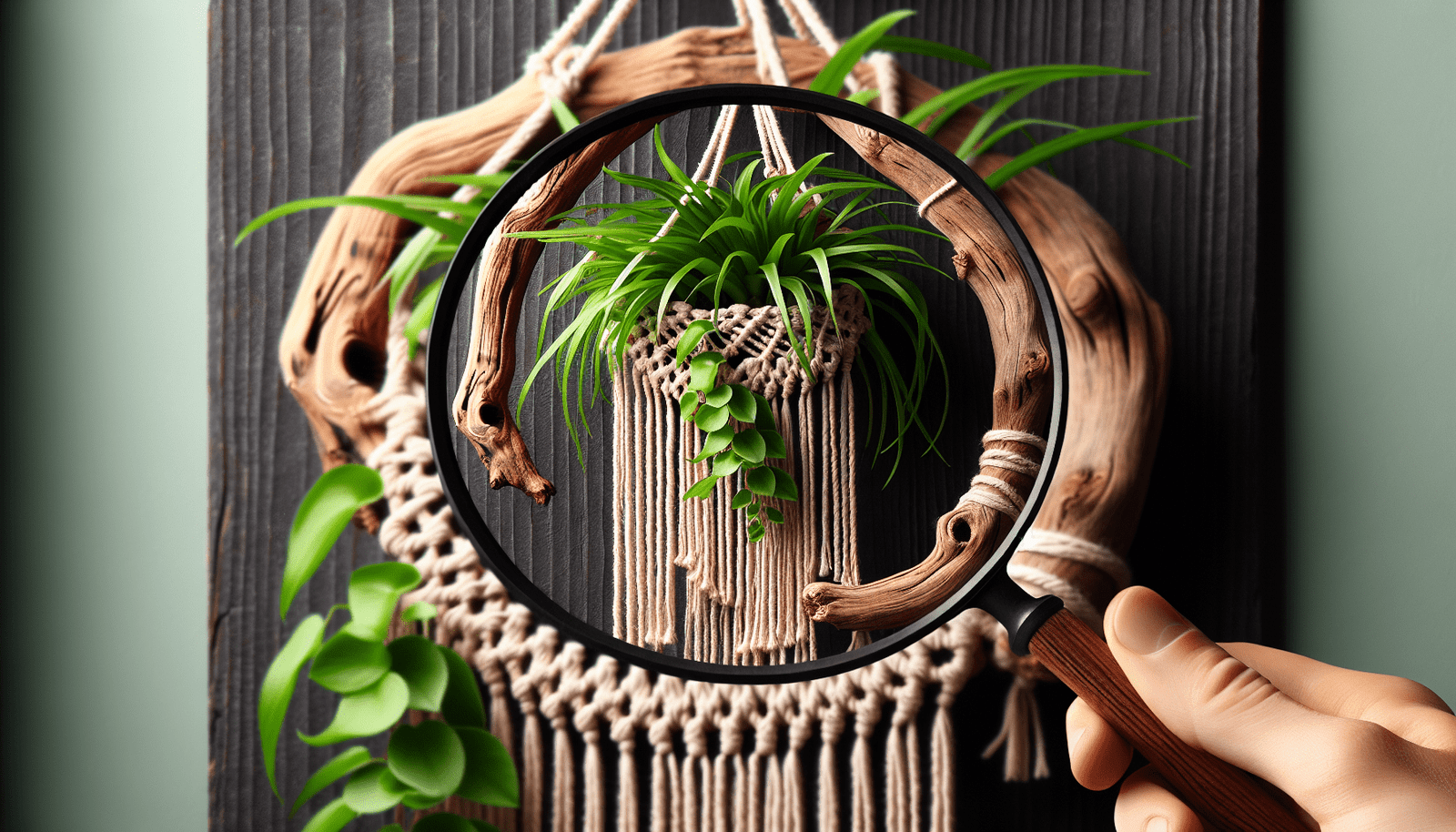 Driftwood Macrame Plant Hanger Driftwood Macrame Plant Hanger