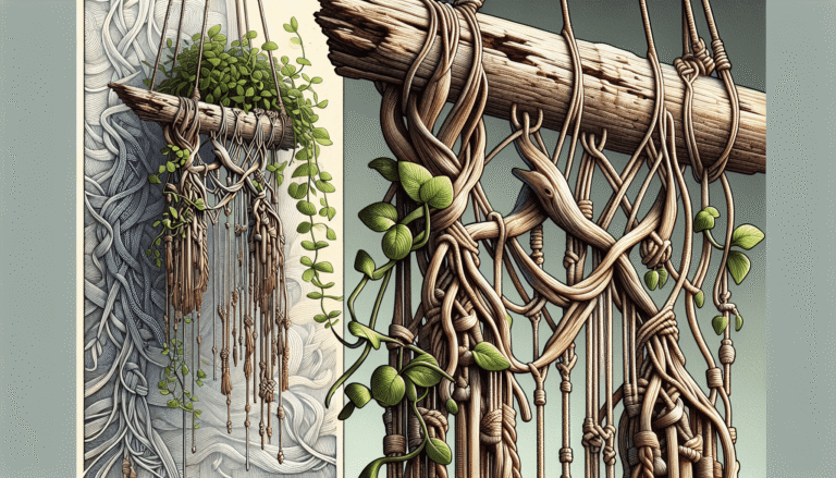 driftwood macrame plant hanger