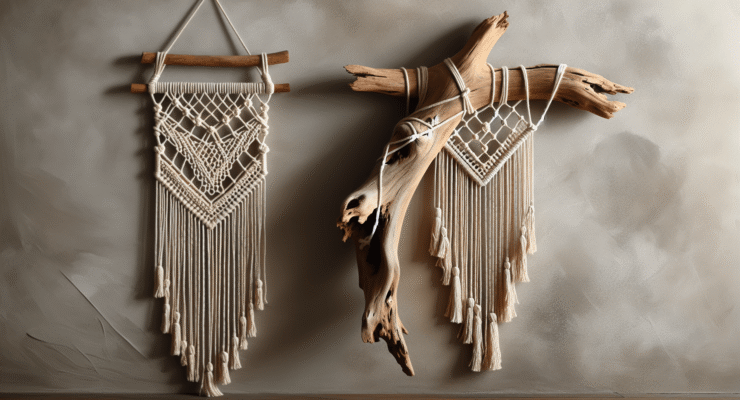 driftwood macrame wall hanging diy