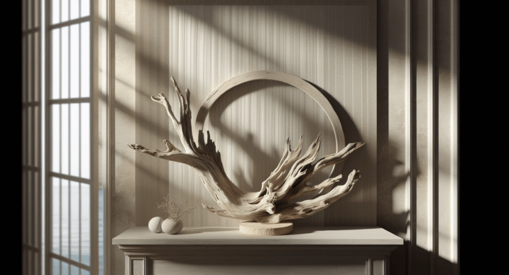 driftwood mantle decor