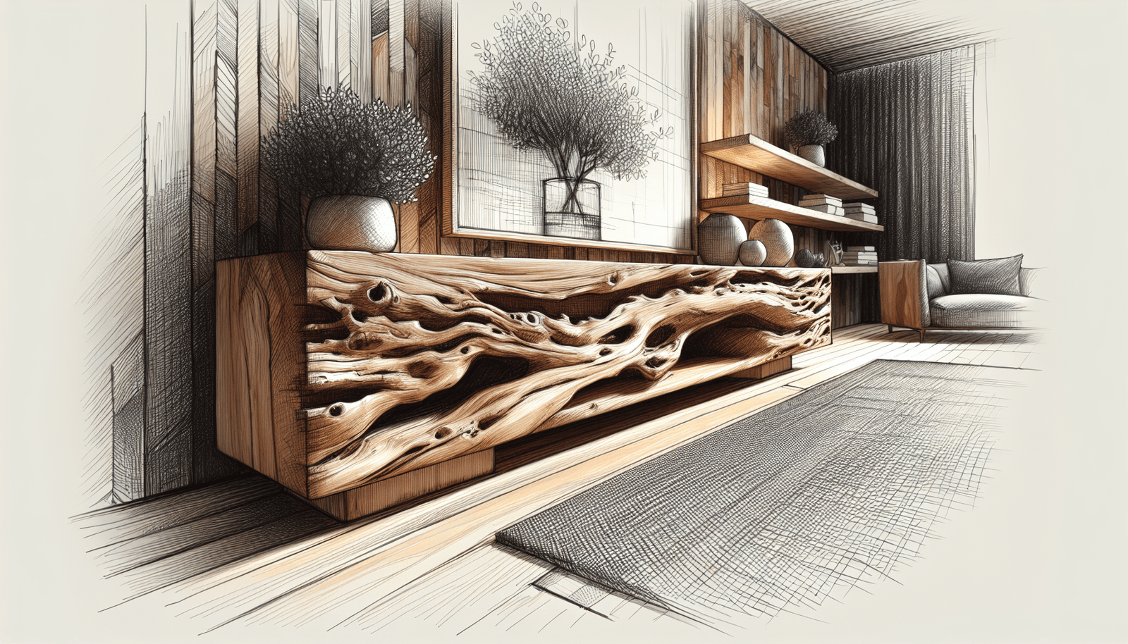 Driftwood Media Console Driftwood Media Console