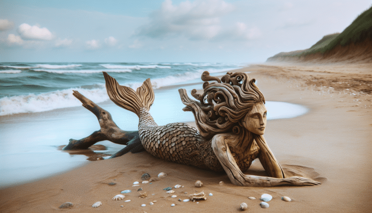 driftwood mermaid sculpture