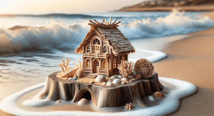 driftwood miniature houses diy