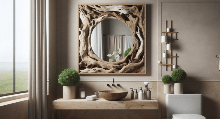 driftwood mirror bathroom