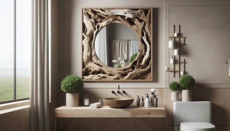 driftwood mirror bathroom
