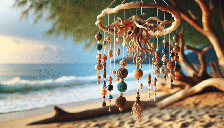 driftwood mobile with beads