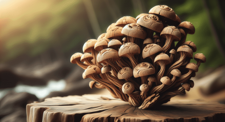 driftwood mushroom art