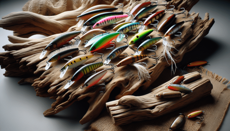 fishing lures display driftwood