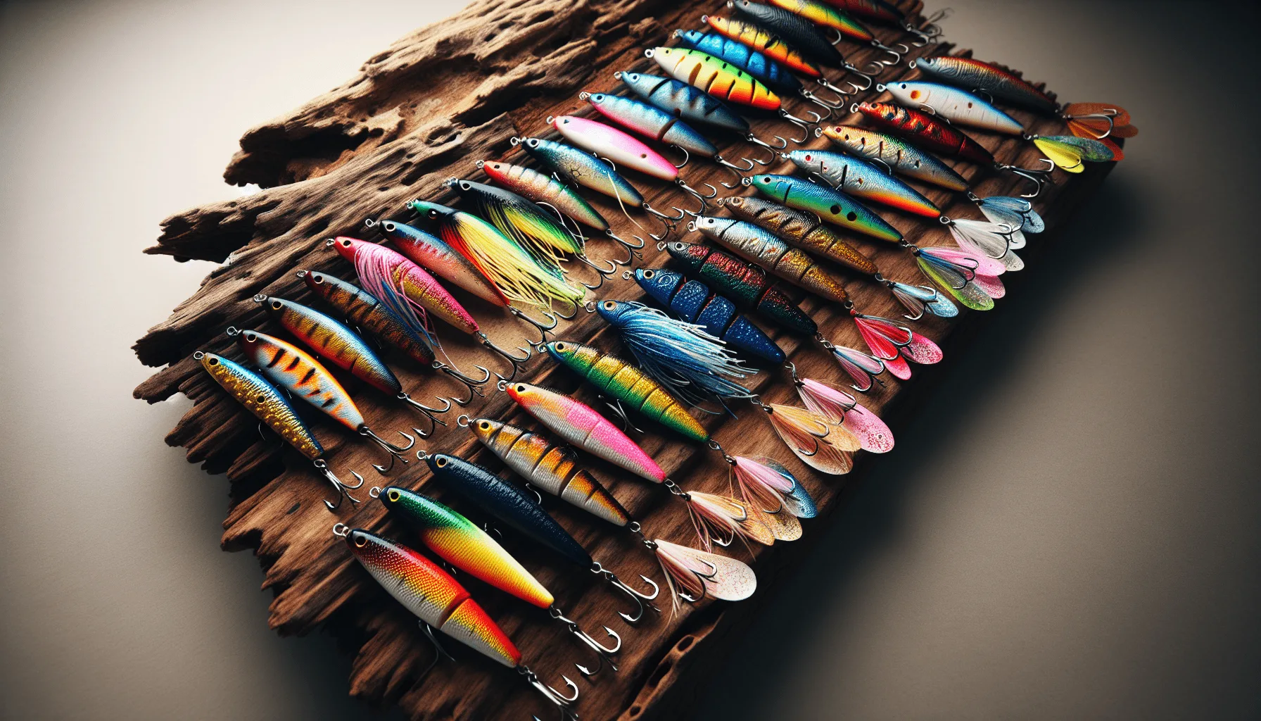 Fishing Lures Display Driftwood