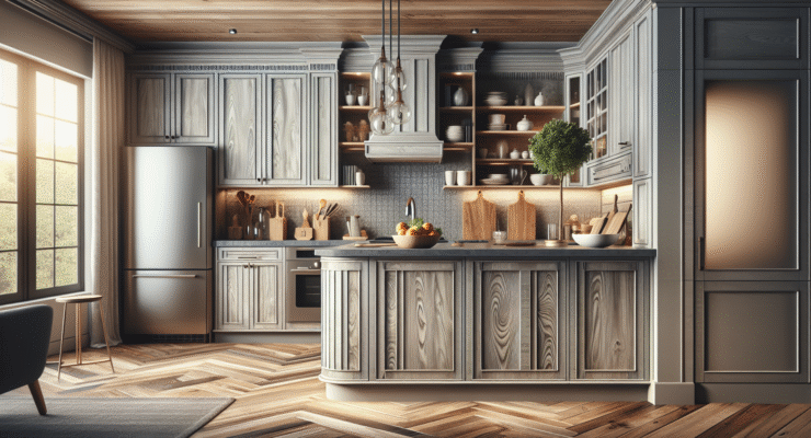 north timber driftwood gray shaker cabinets