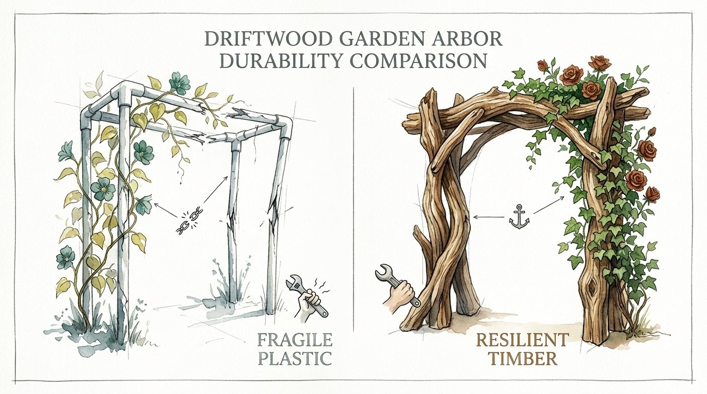 Driftwood Garden Arbor Durability Comparison