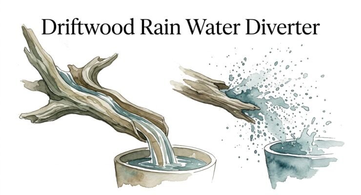 Driftwood Rain Water Diverter
