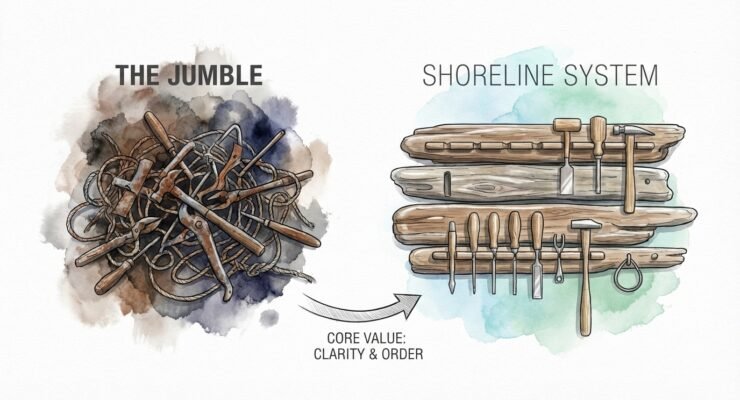 Driftwood Tool Storage Ideas