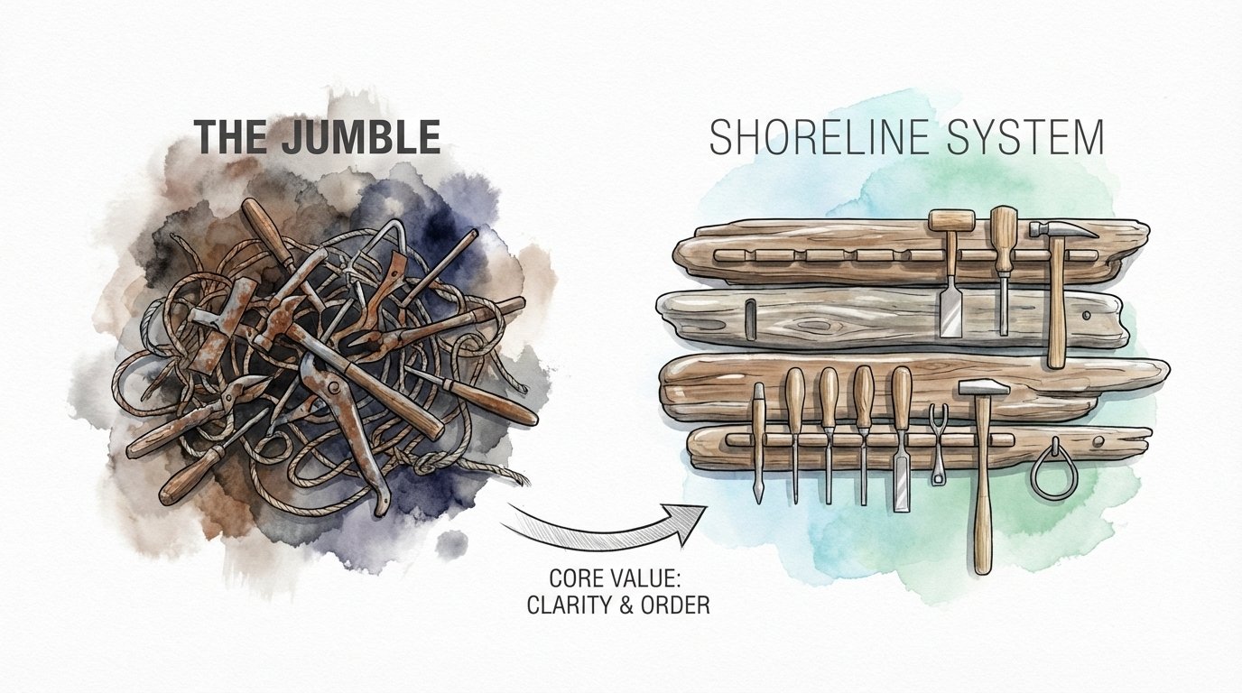 Driftwood Tool Storage Ideas