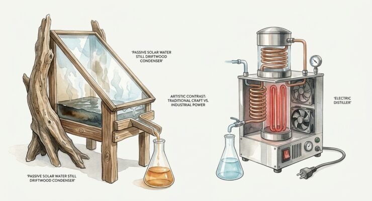 Passive Solar Water Still Driftwood