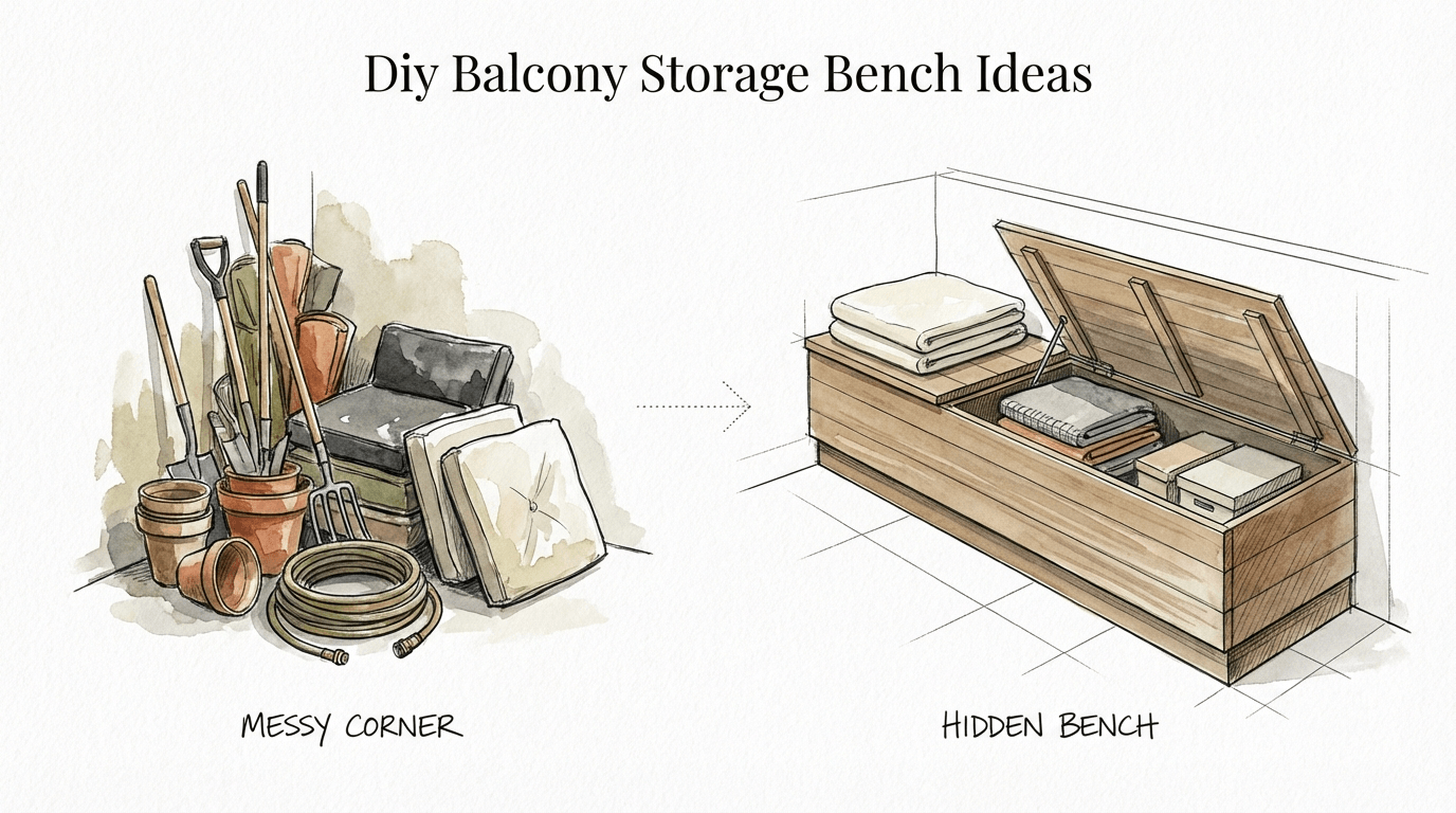 Diy Balcony Storage Bench Ideas