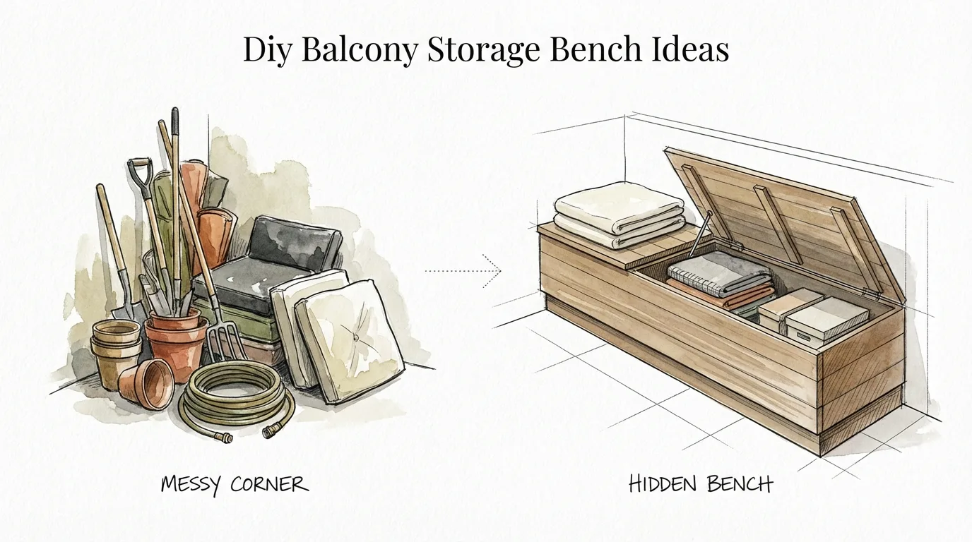 Diy Balcony Storage Bench Ideas
