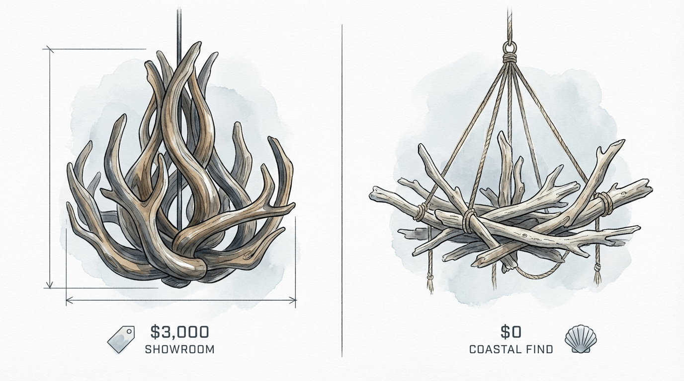 Diy Driftwood Chandelier Vs Expensive Store Bought