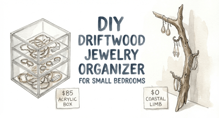 Diy Driftwood Jewelry Organizer For Small Bedrooms