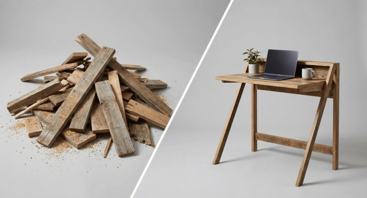 Diy Scrap Wood Folding Desk