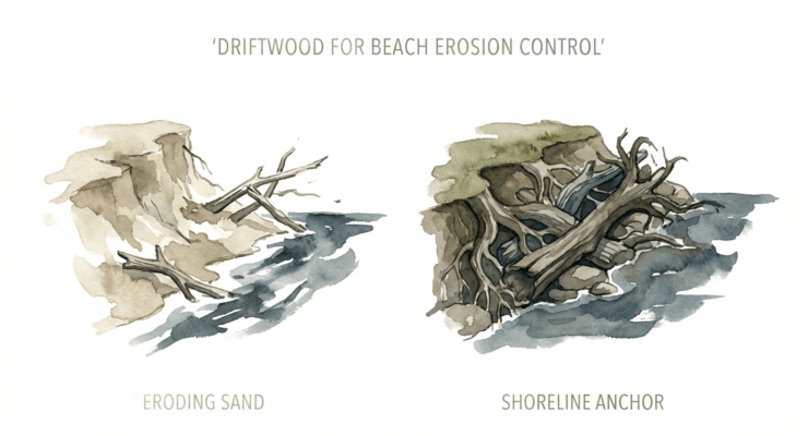Driftwood For Beach Erosion Control
