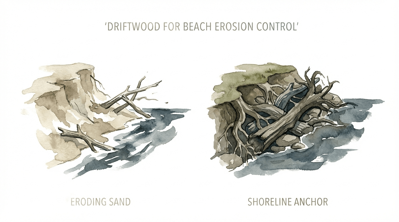 Driftwood For Beach Erosion Control