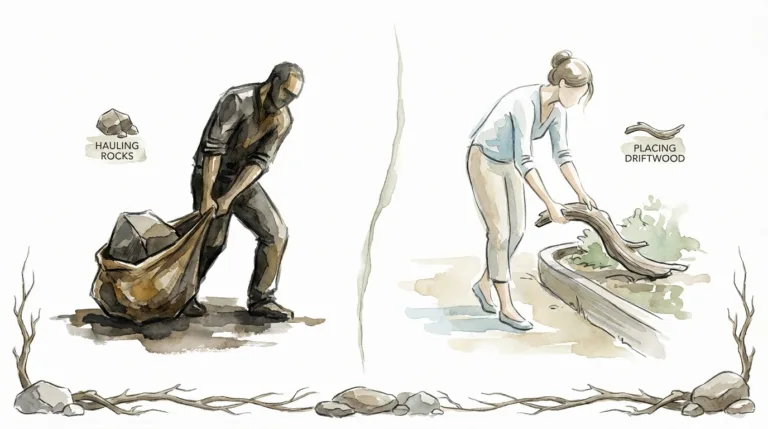 Driftwood Garden Edging Ideas