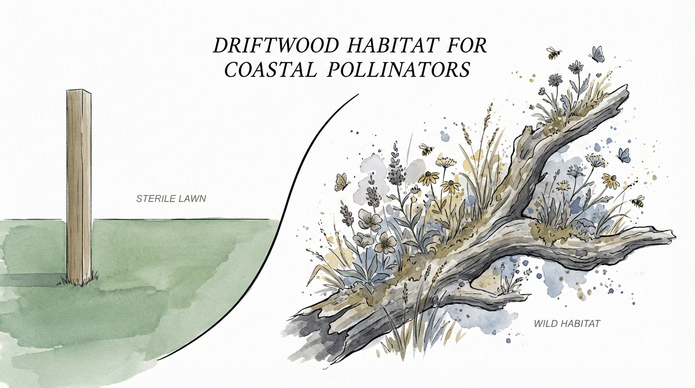 Driftwood Habitat For Coastal Pollinators