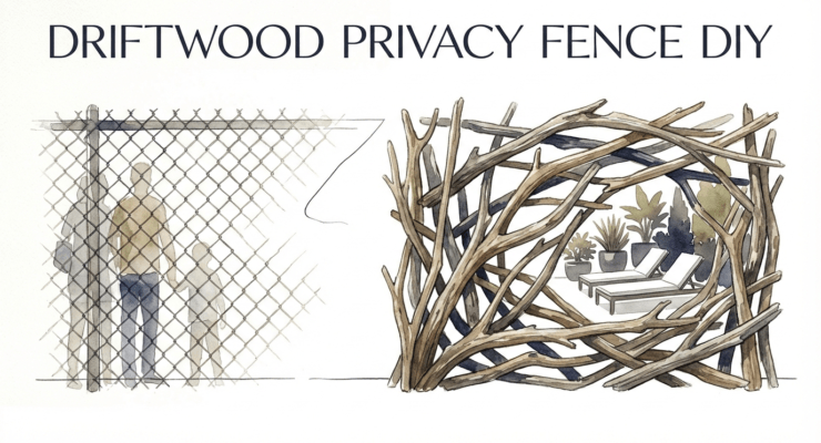 Driftwood Privacy Fence Diy