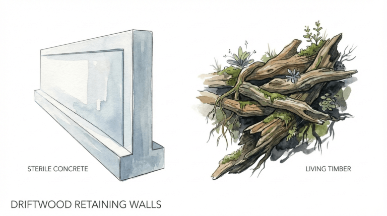 Driftwood Retaining Walls