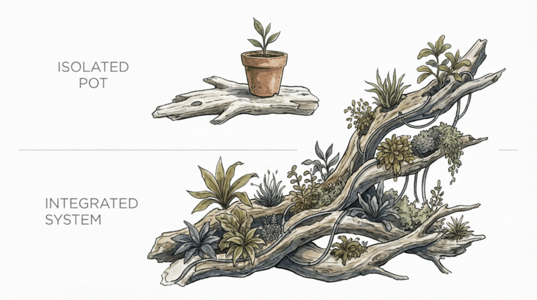 Driftwood Vertical Garden Diy