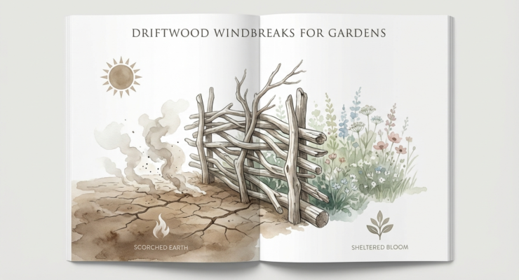 Driftwood Windbreaks For Gardens