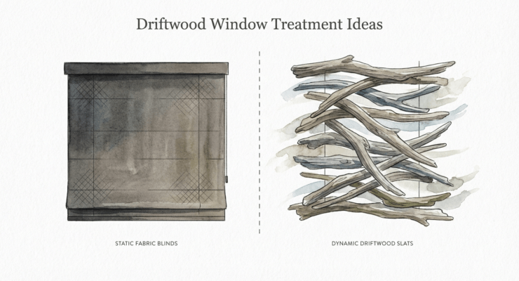 Driftwood Window Treatment Ideas