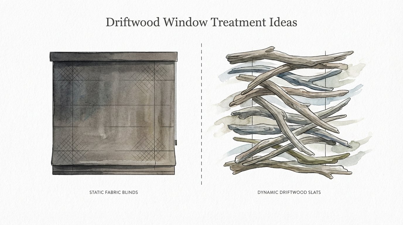 Driftwood Window Treatment Ideas