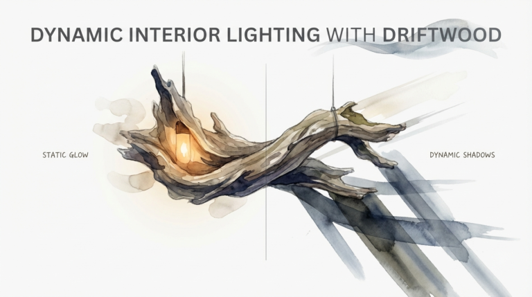 Dynamic Interior Lighting With Driftwood